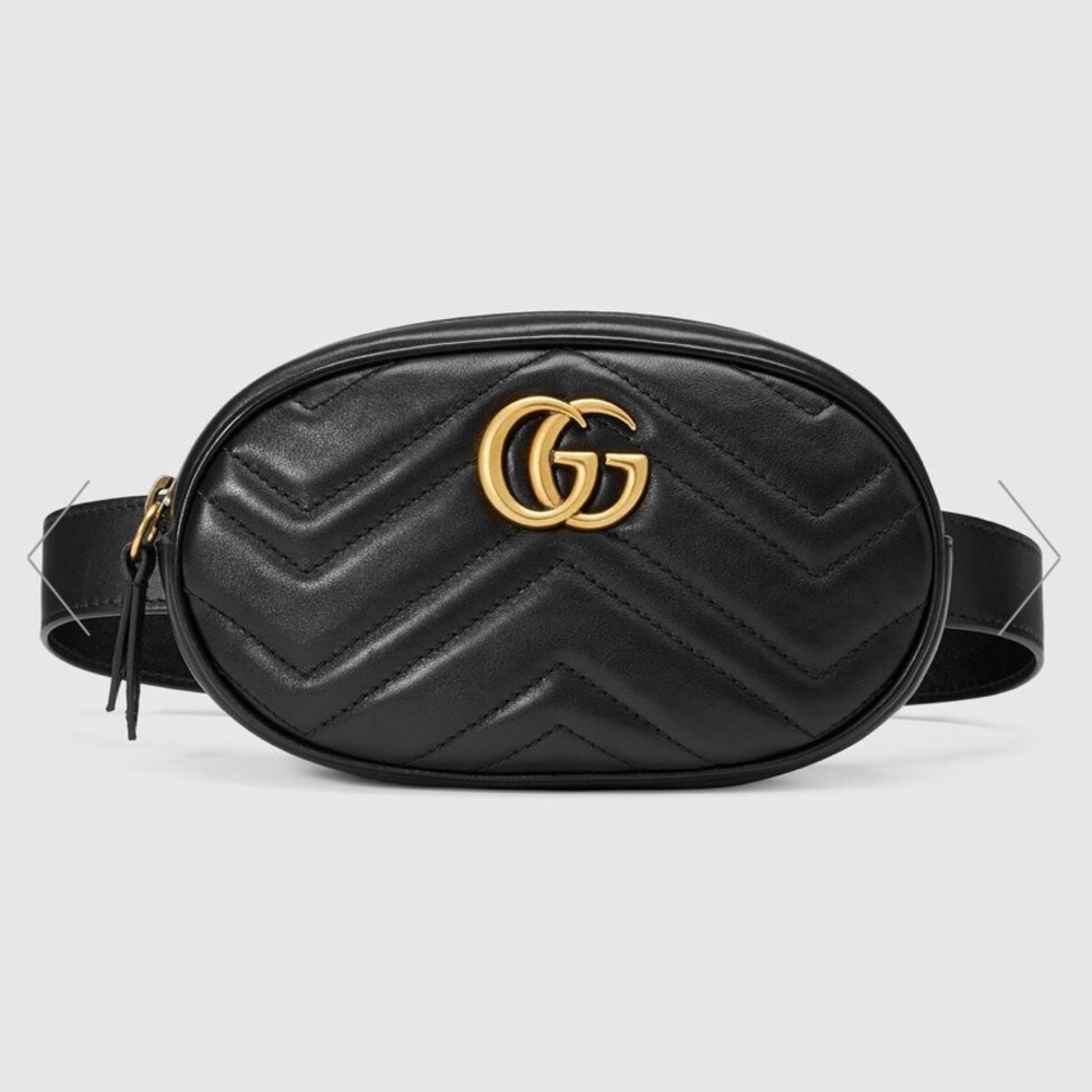 â¤ď¸SOLDâ¤ď¸GG Marmont matelassĂŠ leather beltbag - Picture 4 of 17